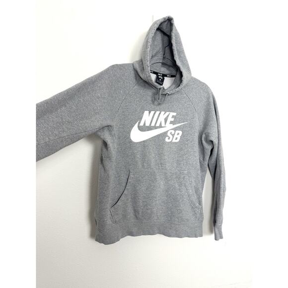 Nike SB Skateboard Icon Hoodie Adults Medium Gray Pullover Sweatshirt - Picture 2 of 10